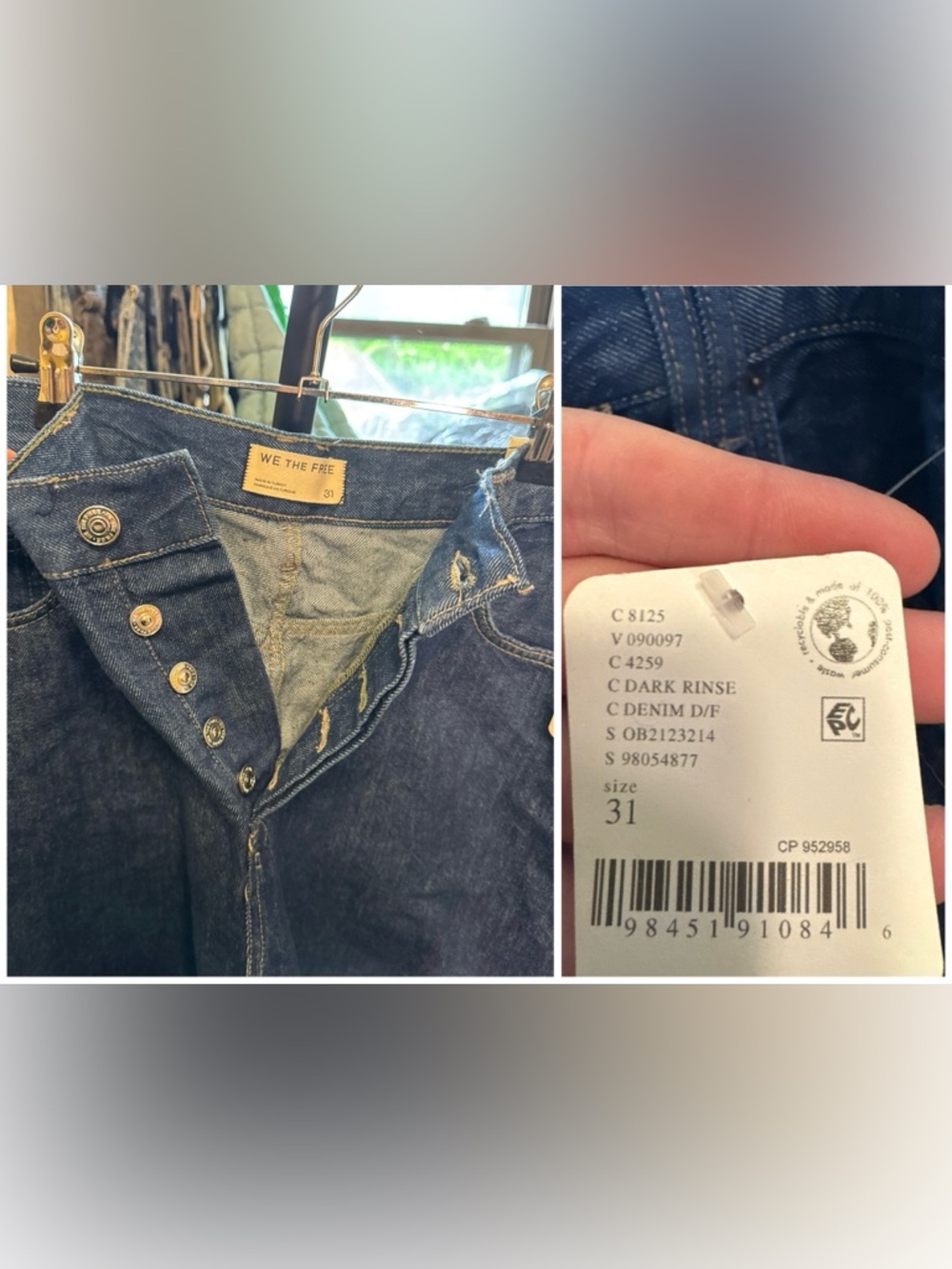 NWT Free People We The Free Montana Shorts dark rinse denim blue 25, 27, 29, 31 - Picture 14 of 14
